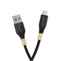 Кабель USB - микро USB Borofone BX92 Advantage, 1.0м, 2.4A, 20Вт, PD, цвет: чёрный