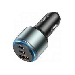 Блок питания автомобильное 1 USB, 2 Type-C HOCO NZ9, Galloper, 95Вт, цвет: чёрный