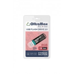 Флеш-накопитель 8Gb OltraMax 230, USB 2.0, пластик, чёрный