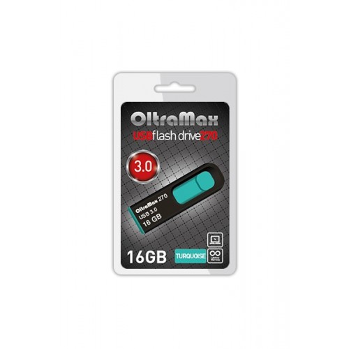 Флеш-накопитель 16Gb OltraMax 270, USB 3.0, пластик, бирюзовый