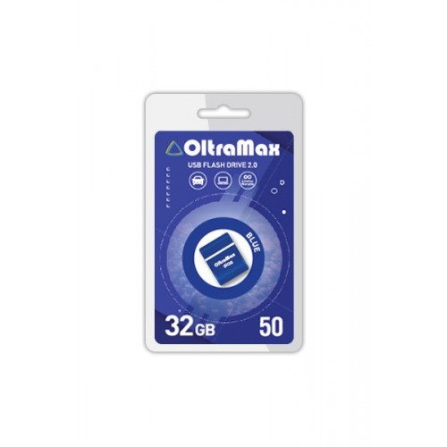 Флеш-накопитель 32Gb OltraMax Drive 50 Mini, USB 2.0, пластик, голубой, тёмный