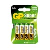 Батарейка AA GP LR06-4BL Super Alkaline, 1.5В, (4/40/320)