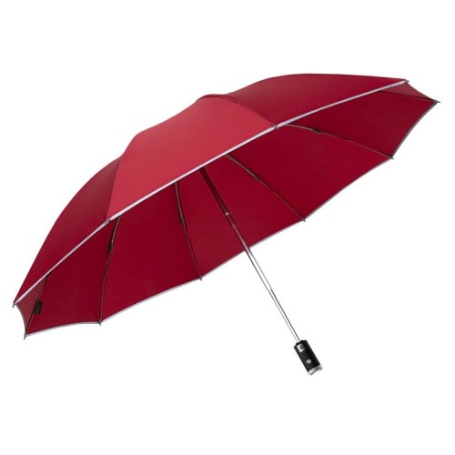 Зонт XIAOMI, Zuodu Automatic Umbrella LED, 105x63 см, пластик, аллюминий, автоматический, с фонариком, цвет: красный