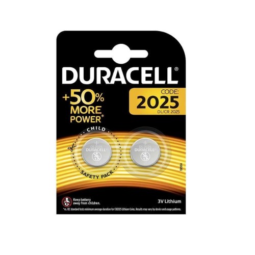 Батарейка Duracell CR2025-2BL, 3В, (2/20/200), (арт.Б0037272)