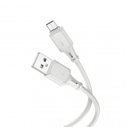 Кабель микро USB - USB HOCO X101 Assistant, 1.0м, 2.4A, цвет: серый