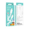 Кабель 8 pin - Type-C Borofone BX94 Crystal Color, 1м, белый
