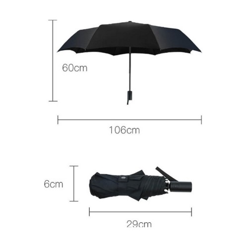 Зонт XIAOMI, Empty Valley Automatic Umbrella, WD1, 103x60 см, автоматический, складной, чёрный