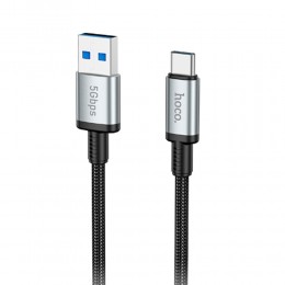 Кабель USB - Type-C USB 3.0 HOCO US10, 0.5м, 5 Гбит/с, цвет: чёрный