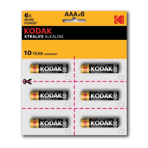 Батарейка AAA Kodak LR03-6*2BL XTralife, 1.5B, (12/144/576), (арт.Б0038793)