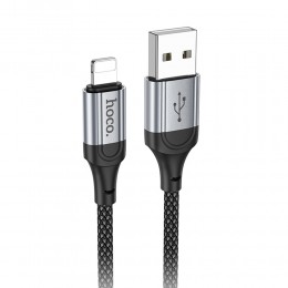 Кабель 8 pin - USB HOCO X102 Fresh, 1.0м, 2.4A, цвет: чёрный