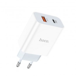 Блок питания сетевой 1 USB, Type-C HOCO C97A, 3000mA, цвет: белый