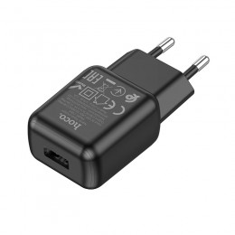 Блок питания сетевой 1 USB HOCO C96A, 2100mA, цвет: чёрный