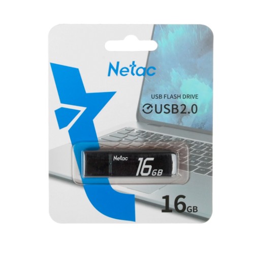 Флеш-накопитель 16Gb Netac U351, USB 3.0, металл, чёрный