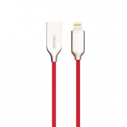 Кабель USB - 8 pin Celebrat CB-07i, 1.2м, круглый, 2.4A, силикон, цвет: красный