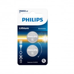 Батарейка Philips CR2032-2BL, 3В, (2/40/400/56000), (арт.Б0062716)