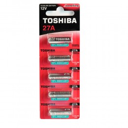 Батарейка A27 Toshiba MN27-5BL Super Alkaline, 12B, (5/100/1000)