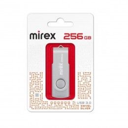 Флеш-накопитель 256Gb Mirex SWIVEL, USB 3.0, пластик, серый