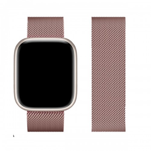 Ремешок для умных часов APPLE Watch 42/44/45/49mm HOCO, WA03 Simple beauty, сталь, цвет: розовое золото, миланская петля