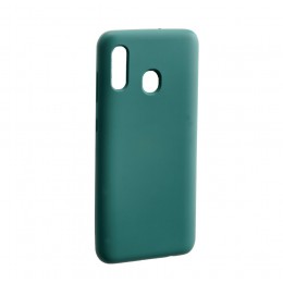 Чехол силиконовый FaisON для SAMSUNG Galaxy A11, №44, Silicone Case, цвет: тёмный, зелёный