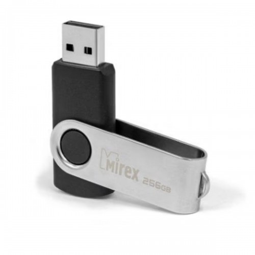 Флеш-накопитель 256Gb Mirex SWIVEL, USB 2.0, пластик, черный