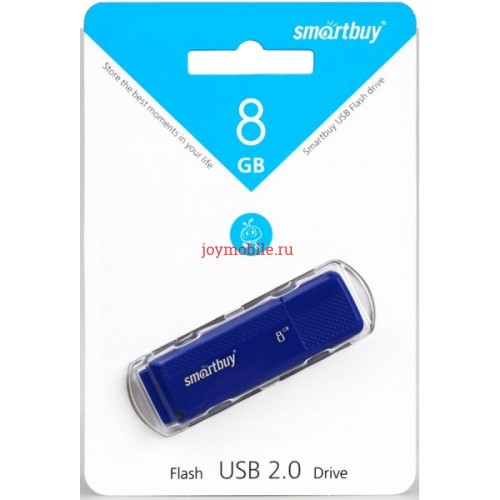 Флеш-накопитель 8Gb SmartBuy Dock, USB 2.0, пластик, синий