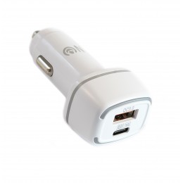 Блок питания автомобильный 1 USB, Type-C FaisON A-25, Border, 3000mA, QC3.0, PD3.0, цвет: белый