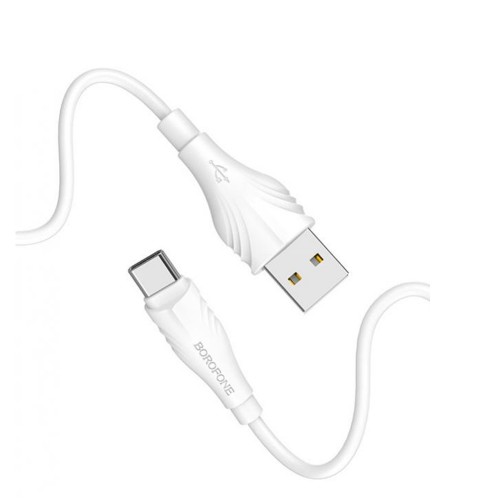 Кабель USB - Type-C Borofone BX18 Optimal, 1.0м, 3.0A, цвет: белый