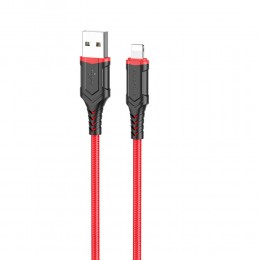 Кабель USB - 8 pin Borofone BX67, 1.0м, 2.4A, цвет: красный