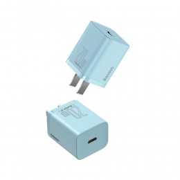 Блок питания сетевой 1 Type-C Baseus CCSP030103, Super Si Pro, 3000mA, QC3.0, PD3.0, цвет: синий