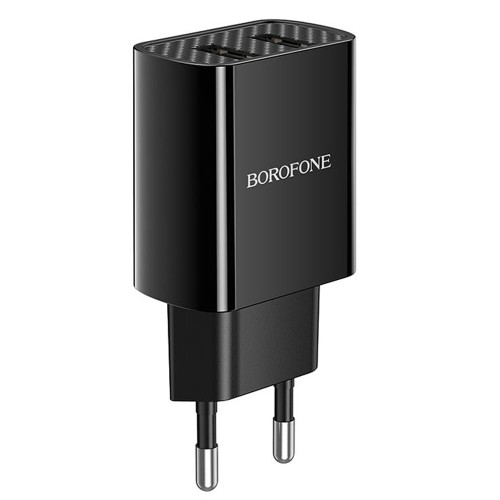 Блок питания Borofone BA53A 2 USB 2100mA, черный

