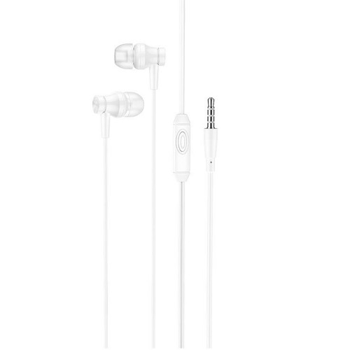 Наушники Borofone BM67 внутриканальные, Jack 3.5мм, белые

