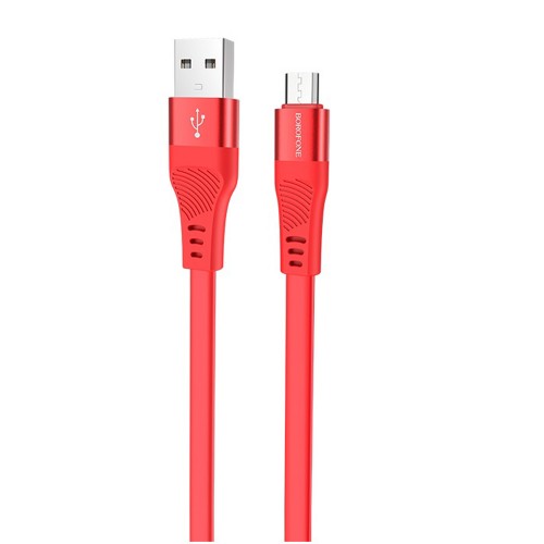 Кабель USB - микро USB Borofone BU17 Starlight, 1.2м, 2.4A, цвет: красный