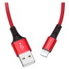 Кабель USB - 8 pin Borofone BX20 Enjoy, 1.0м, 2.1A, цвет: красный