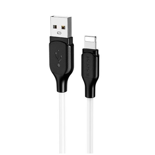 Кабель USB - 8 pin Borofone BX42 Encore, 1.0м, 2.4A, цвет: белый