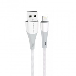 Кабель USB - 8 pin Borofone BX60 Superior, 1.0м, 2.4A, цвет: белый