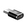 Переходник Type-C - микро USB 2.0(f) Baseus CAMOTG-01, 0.01м, плоский, пластик, OTG, цвет: чёрный