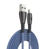 Кабель USB - микро USB Celebrat CB-12M, 1.0м, 3.0A, цвет: синий