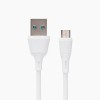 Кабель USB - микро USB Celebrat FLY-2M, 1.0м, круглый, силикон, цвет: белый