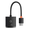 Переходник HDMI(m) - SVGA(f) Baseus BS-OH010 Lite Series, HDMI, 1 USB выход, цвет: чёрный