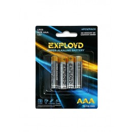 Батарейка AAA Exployd LR03-4BL Super Alkaline, 1.5B, (4/40/400), (арт.EX-B-1069)