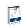 Блок питания сетевой 2 USB Exployd EX-Z-467, Classic, кабель 8 pin, цвет: белый