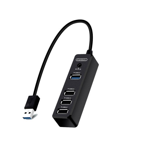 USB-концентратор Earldom ET-HUB07, 4 гнезда, цвет: чёрный