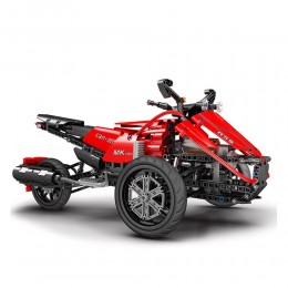 Конструктор MOULD KING, 23010, трицикл Spyder, на пульте управления, 853 детали, цвет: красный
