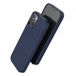 Чехол силиконовый HOCO для APPLE iPhone 14 Pro, Pure Series Case , тонкий, непрозрачный, матовый, цвет: синий
