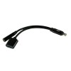 Переходник 8 pin(m) - Jack 3,5mm(f) чёрный, GL026 без бренда
