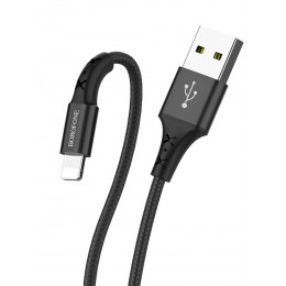 Кабель USB - 8 pin Borofone BX20 Enjoy, 1.0м, 2.1A, цвет: чёрный
