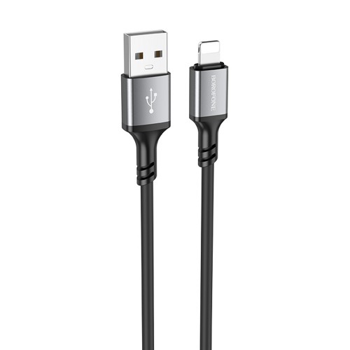 Кабель USB - 8 pin Borofone BX83 Famous, 1.0м, 2.4A, цвет: чёрный