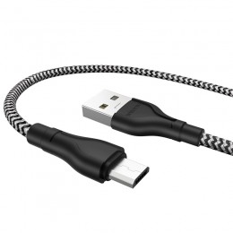 Кабель USB - микро USB Borofone BX39, 1.0м, 2.4A, цвет: чёрный, белый