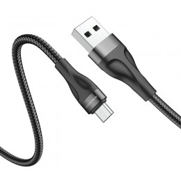 Кабель USB - микро USB Borofone BX61 Source, 1.0м, 2.4A, цвет: чёрный