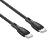 Кабель Type-C - Type-C Borofone BX86, 1.0м, 3.0A, 60Вт, чёрный